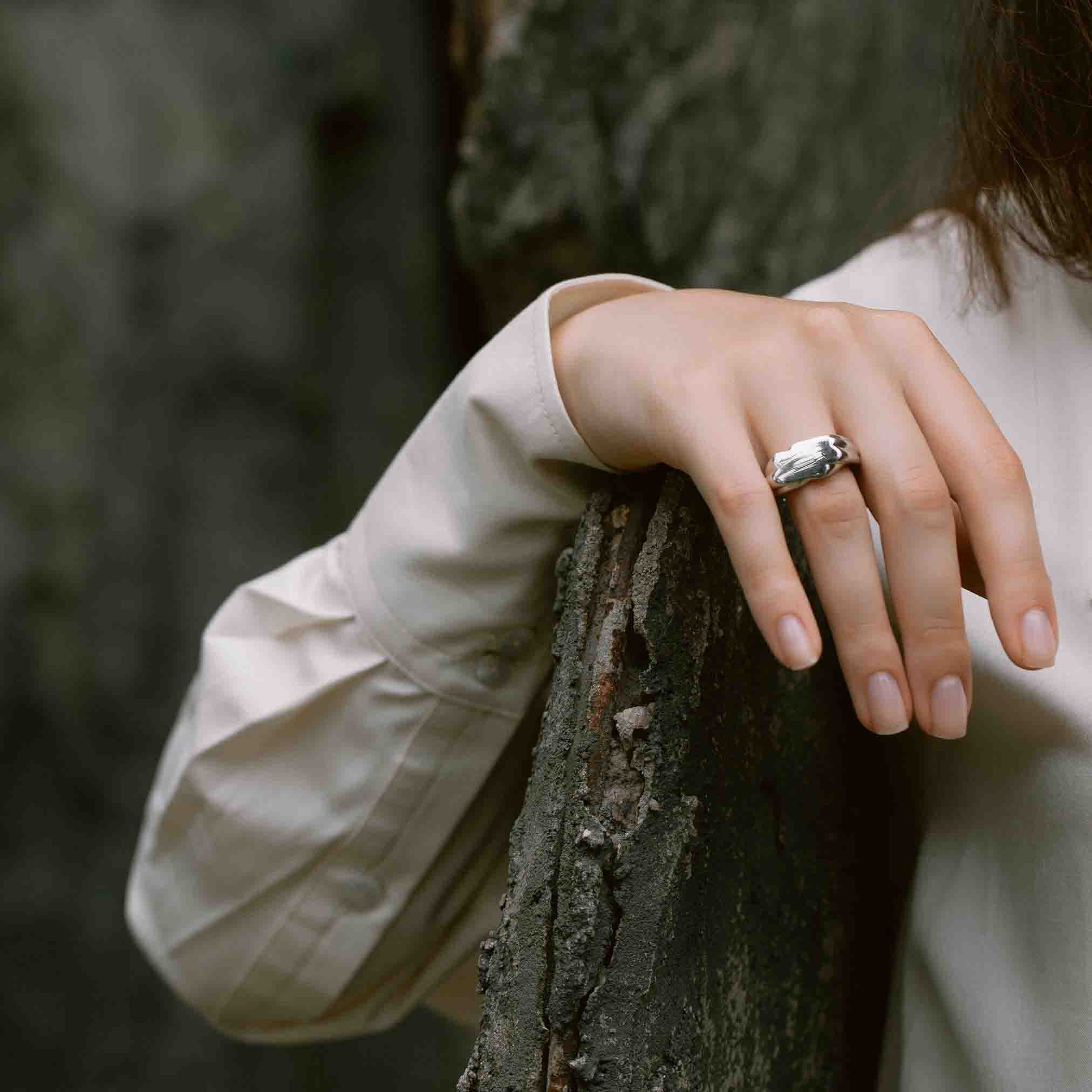 Bold Platform Silver and Gold-Plated Vermeil Ring